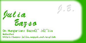 julia bazso business card